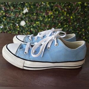 Converse Light Blue Low Top Unisex Womens Sz 5.5 Mens Sz 3.5